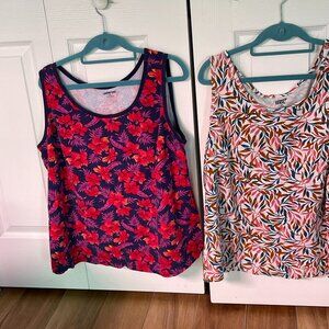 Lands End Cotton Tank Top Bundle Size 2X